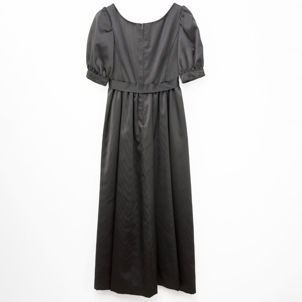 Vintage Mollie Parnis Boutique Dress Beaded Embellished 1970s Gown Black Size 8 - Picture 3 of 11